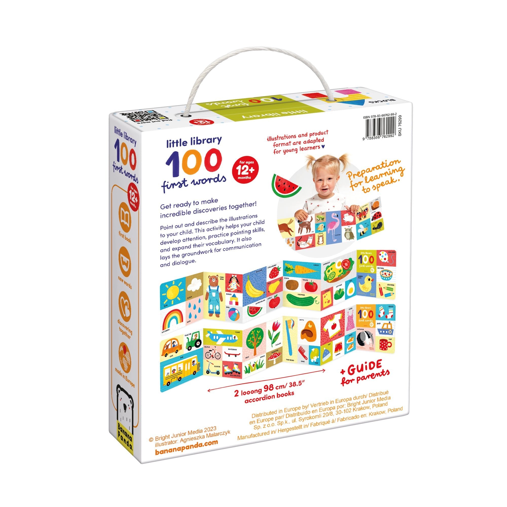 Petite Bibliothèque 100 Premiers Mots - Banana Panda - myplayground