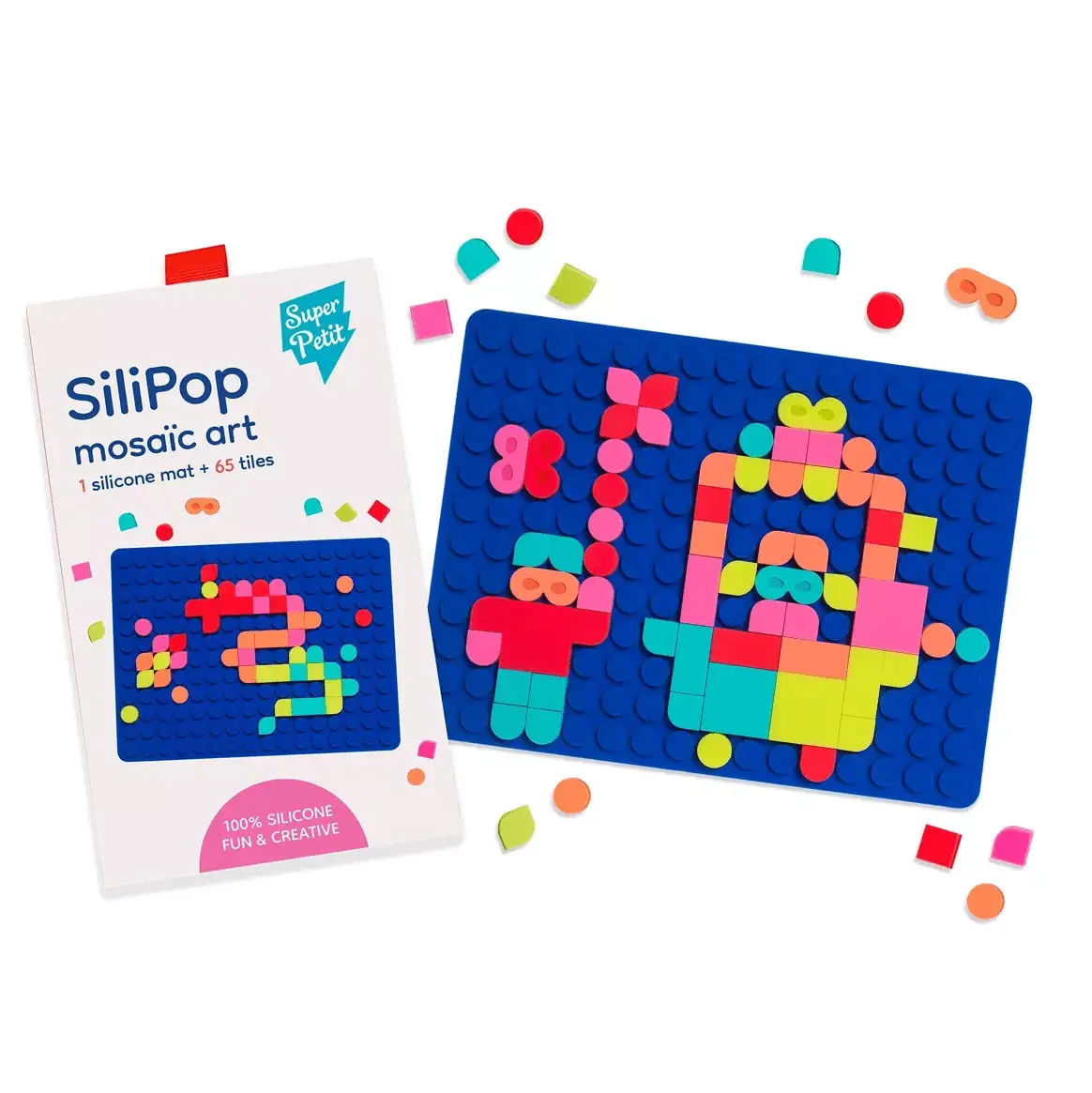 Slipop mosaïques à clipser - mosaic art - creations colorees à l'infini bleu - Superpetit by SuperPetit