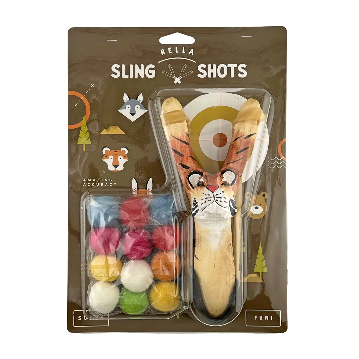 Lance-pierre du Tigre + Munitions en Feutre - Jeu de motricité pour enfant ( 5 ans et + ) by Hella Slingshots