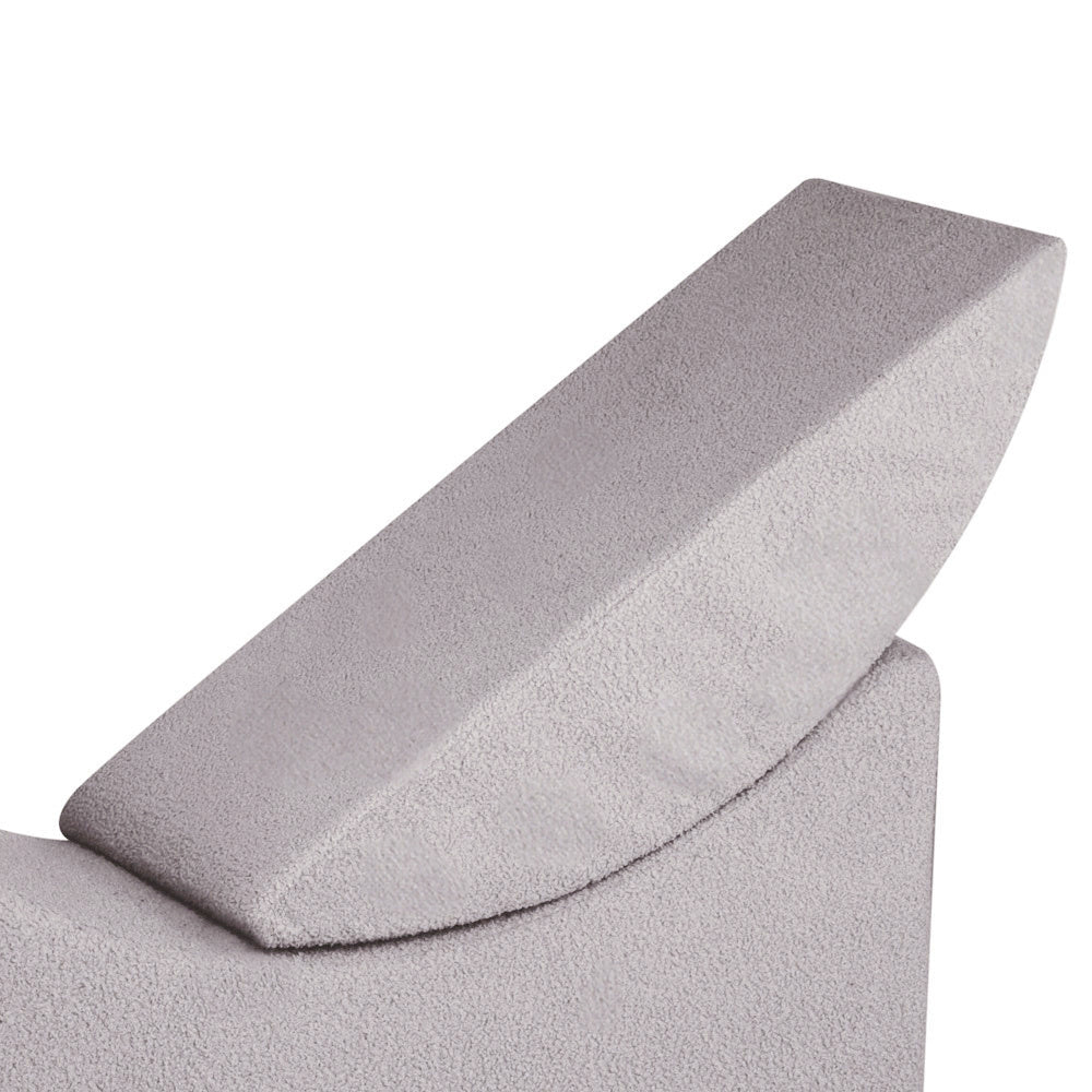 Chaise longue enfant inclinable 145x35x45 cm - peau de mouton gris, confortable – Plush Nest by Misioo