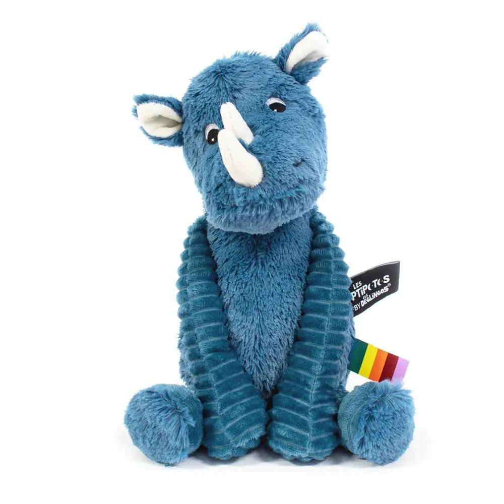 Peluche Les Ptipotos - Bleu Rhinocéros - Les Déglingos, France by Les Déglingos, France