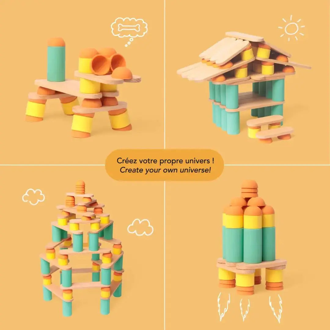 Cartes créatives Stix - Jouet éducatif pour la construction by OPPI