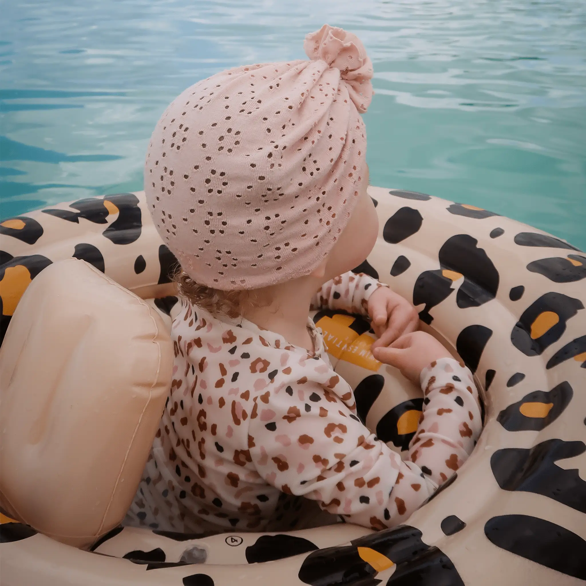 Flotteur bébé 0-1 an - léopard beige - Swim Essentials by Swim Essentials