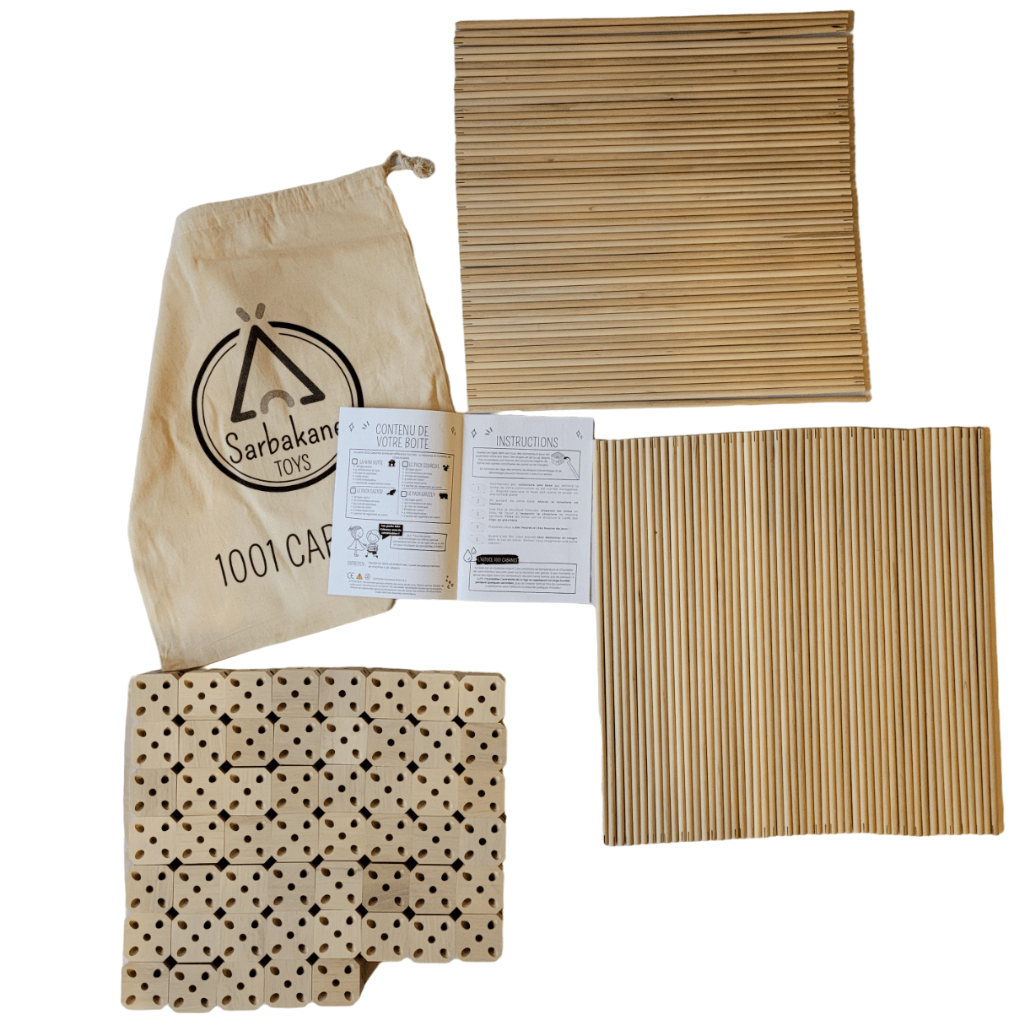 1001 Cabanes – Pack Grizzly – 155 pièces avec toiles en tissu by SARBAKANE