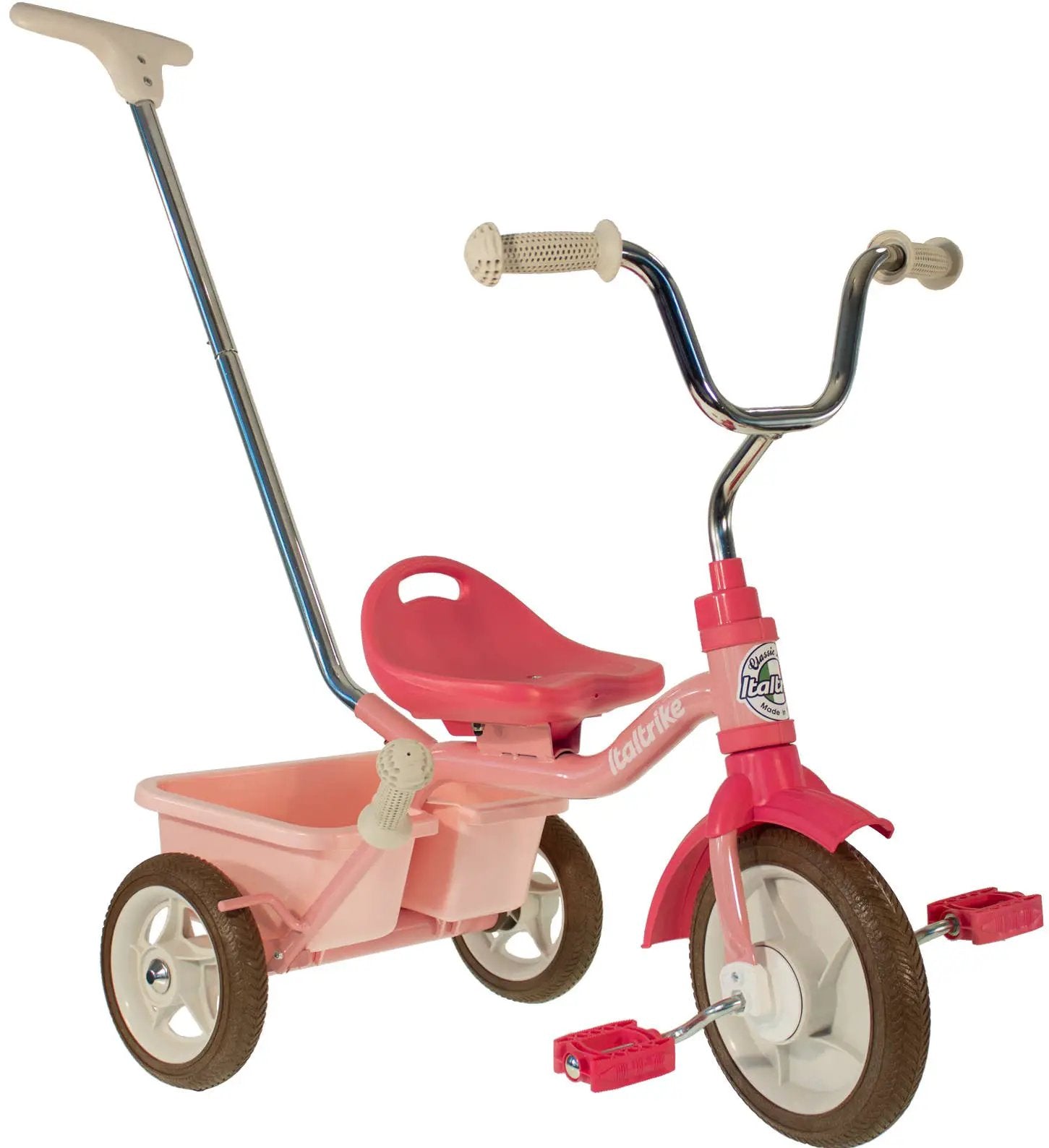 Tricycle Enfant Rose Garden Italtrike Pour Enfants De 2 À 5 Ans Châssis Métal Robuste Guidon Chromé by Italtrike