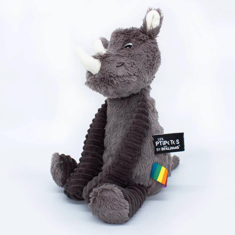 Peluche Les Ptipotos - Gris Rhinocéros - Les Déglingos, France by Les Déglingos, France