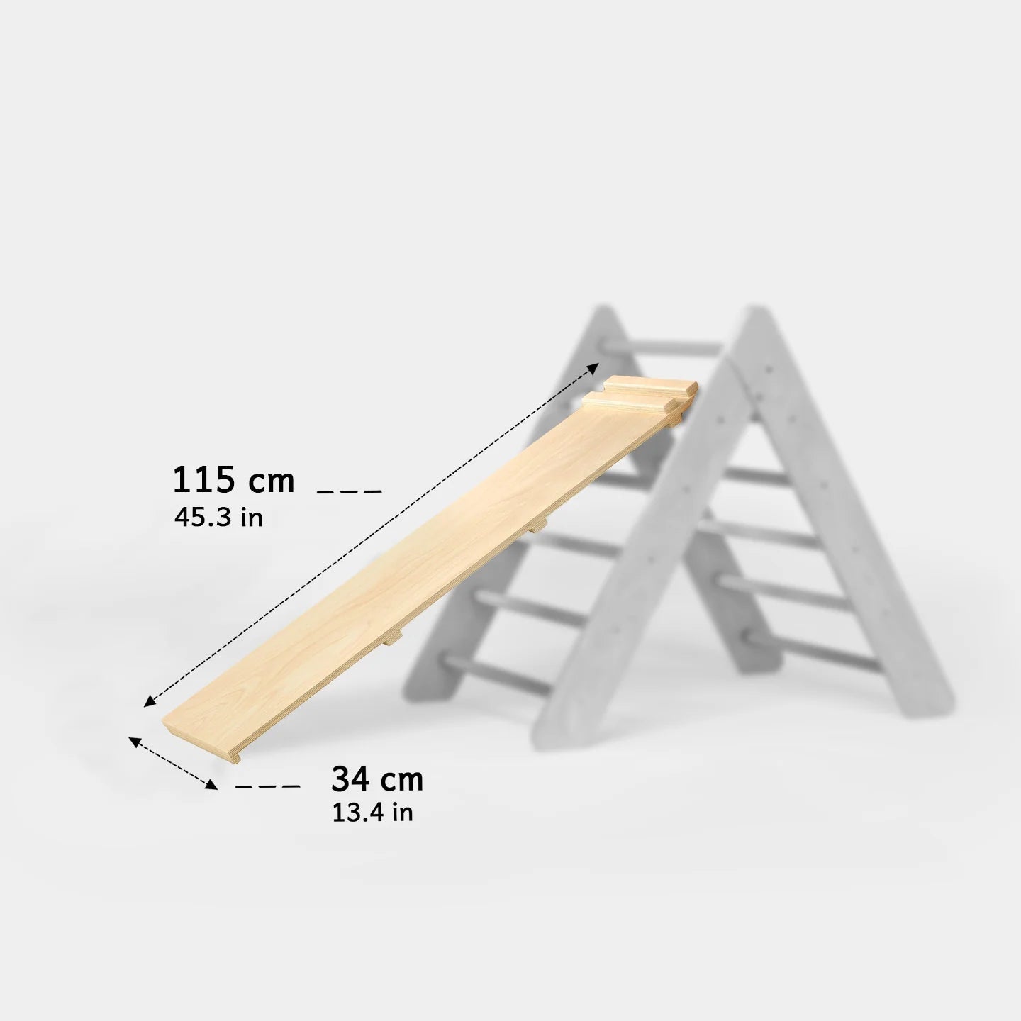 Ensemble triangle pikler + planche + bascule d’équilibre -arc-en-ciel, bois Natura, 12 à 18 mois - BusyKids by BusyKids