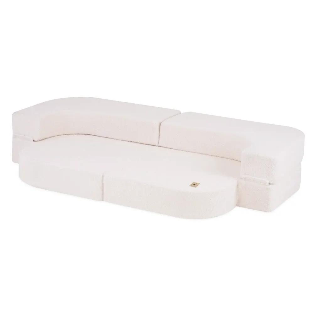 Canapé-lit Foldie - Agneau crème, lavable, imperméable - Plush Nest by Misioo