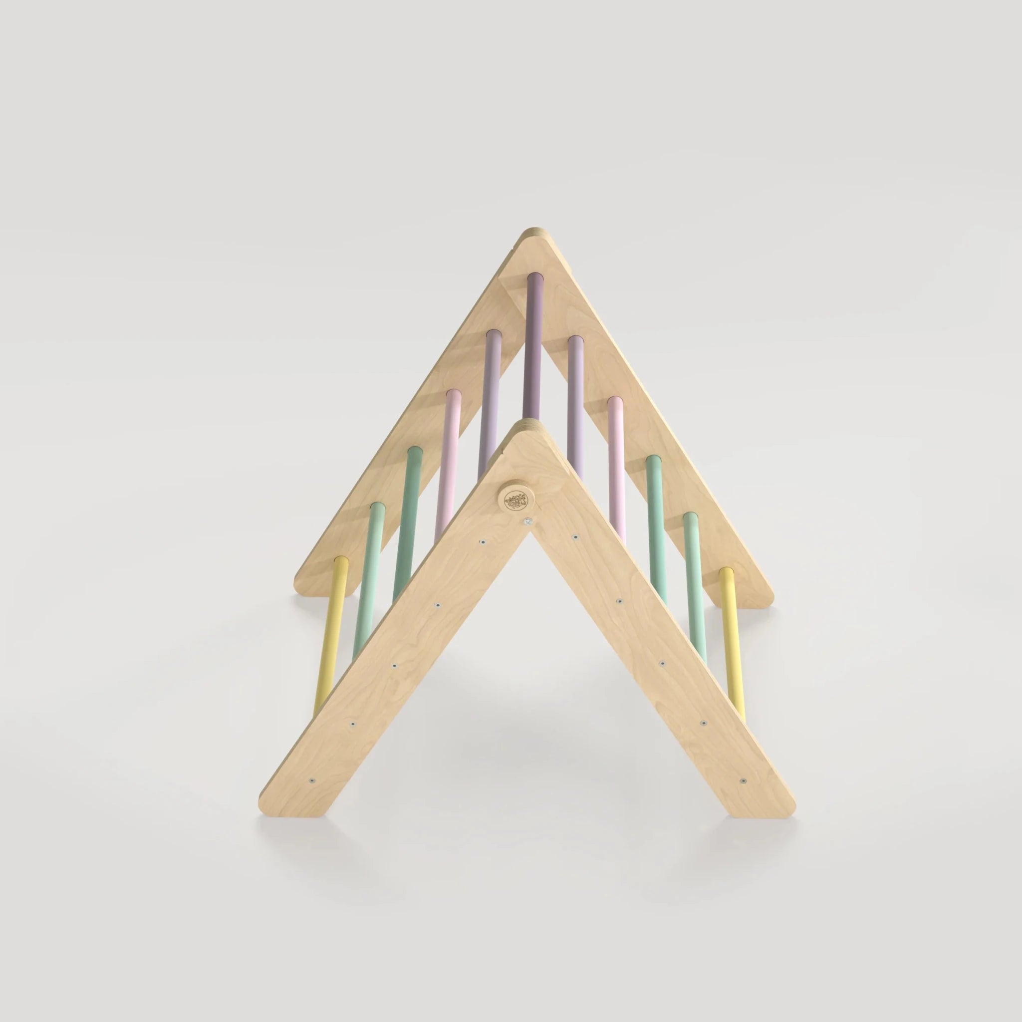 Triangle de Motricité Pikler - pastel, bois natura, 12 à 18 mois - BusyKids - myplayground