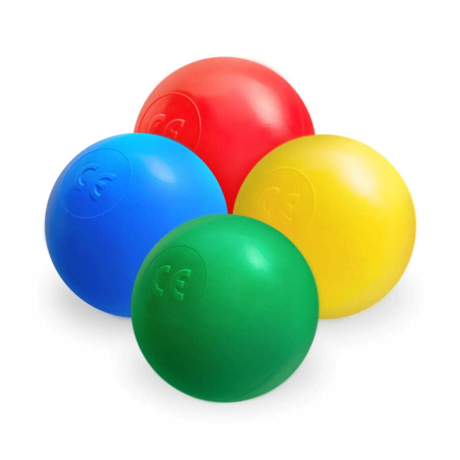 Boule de piscine à balles - 6 cm, lot de 200 pcs : bleu, vert, rouge, jaune - Plush Nest - Misioo by Misioo