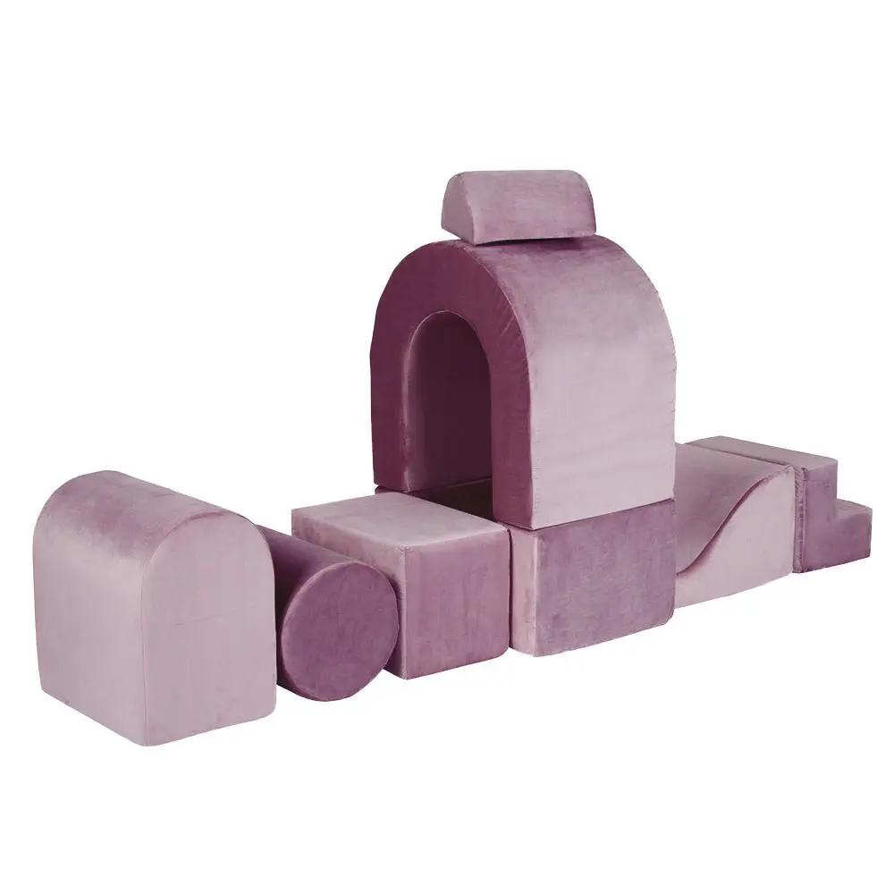 Château de terrain de jeu sans piscine – Velours lilas – Plush Nest by Misioo