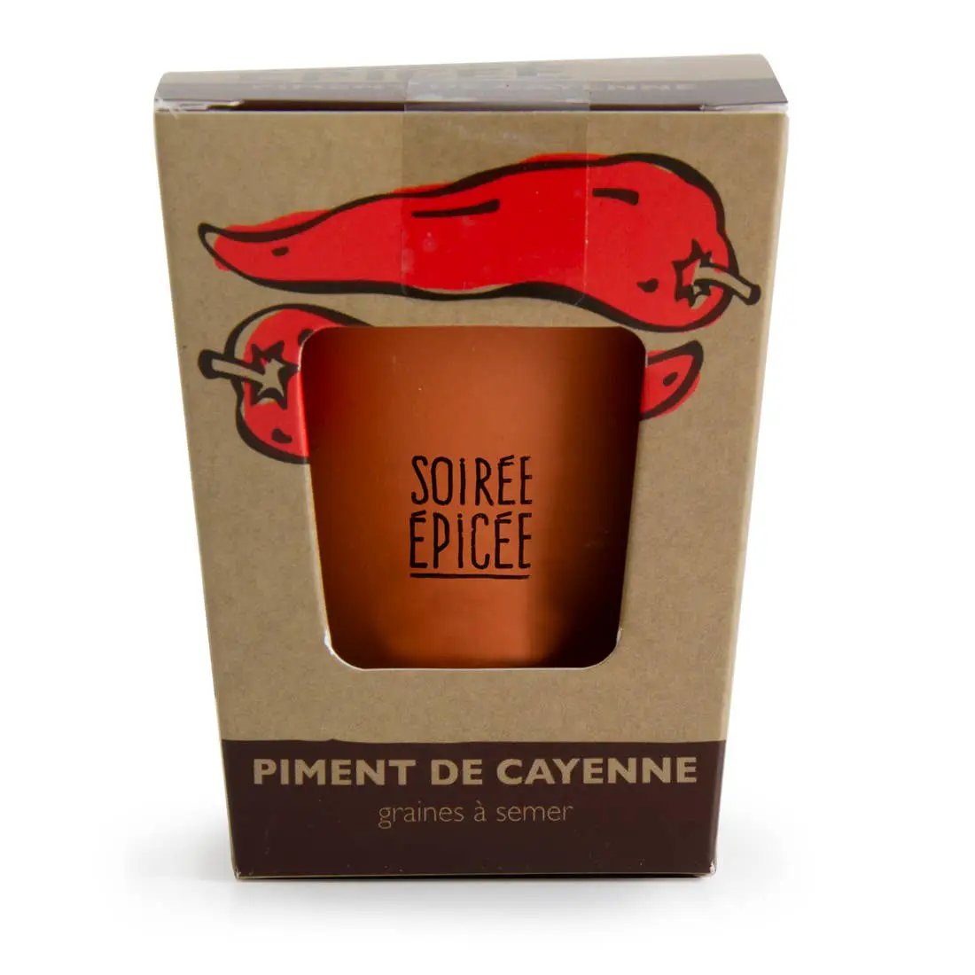 Kit message Soirée Epicée - Piment de Cayenne - Kit créatif de jardinage by Radis Et Capucine