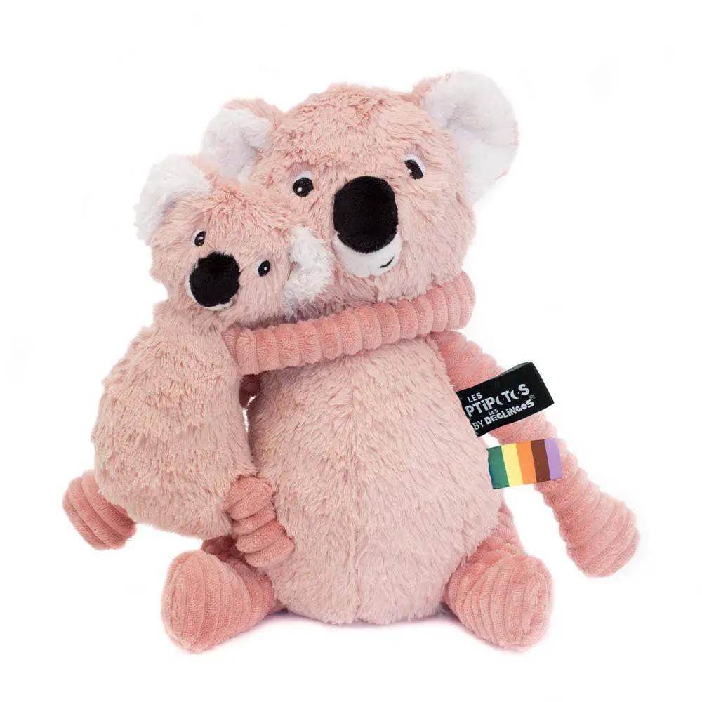 Peluche Les Ptipotos - Trankilou le Koala Mum & Baby Pink - Les Déglingos, France by Les Déglingos, France