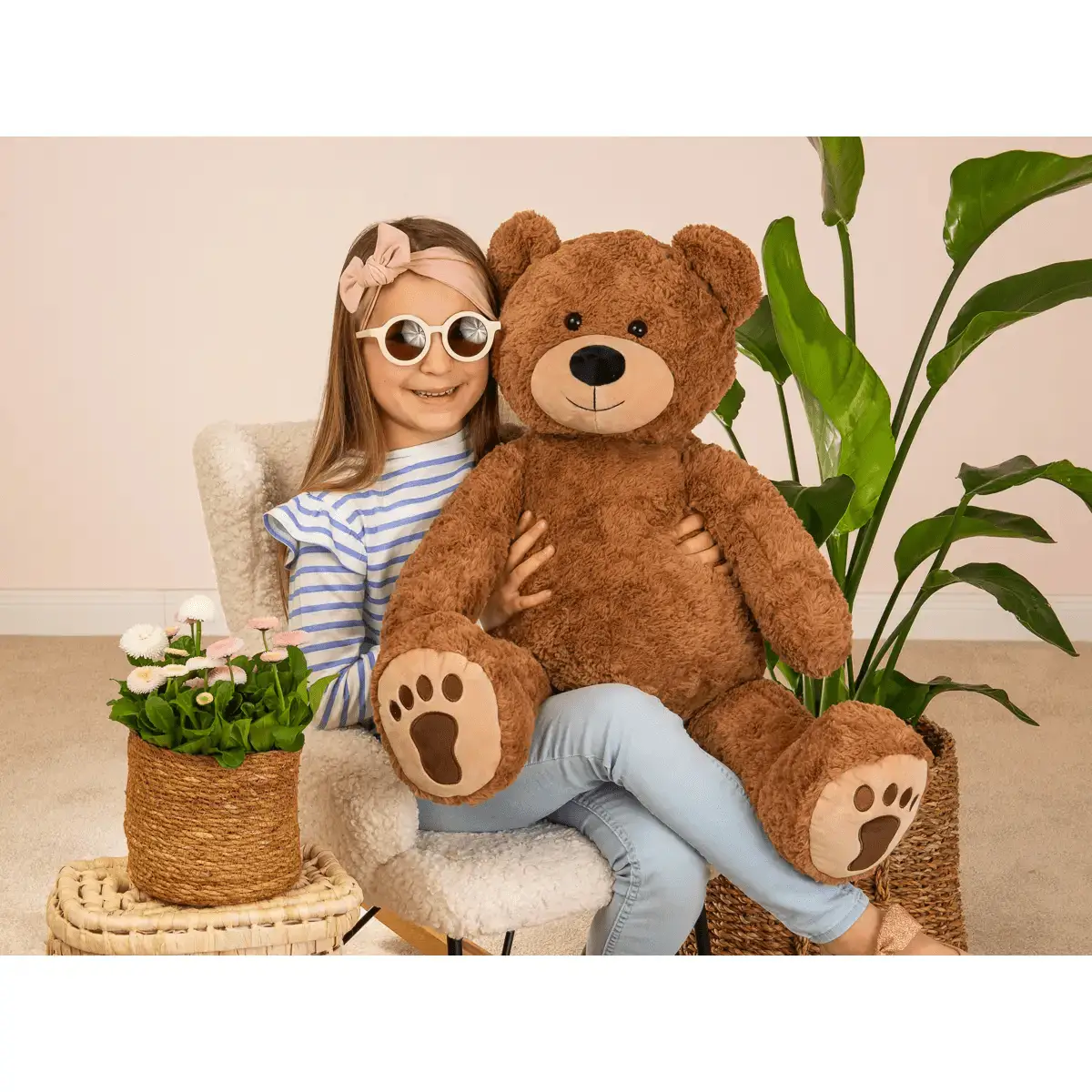 Ours en peluche brun à pattes 75 cm - teddy Hermann by Teddy Hermann