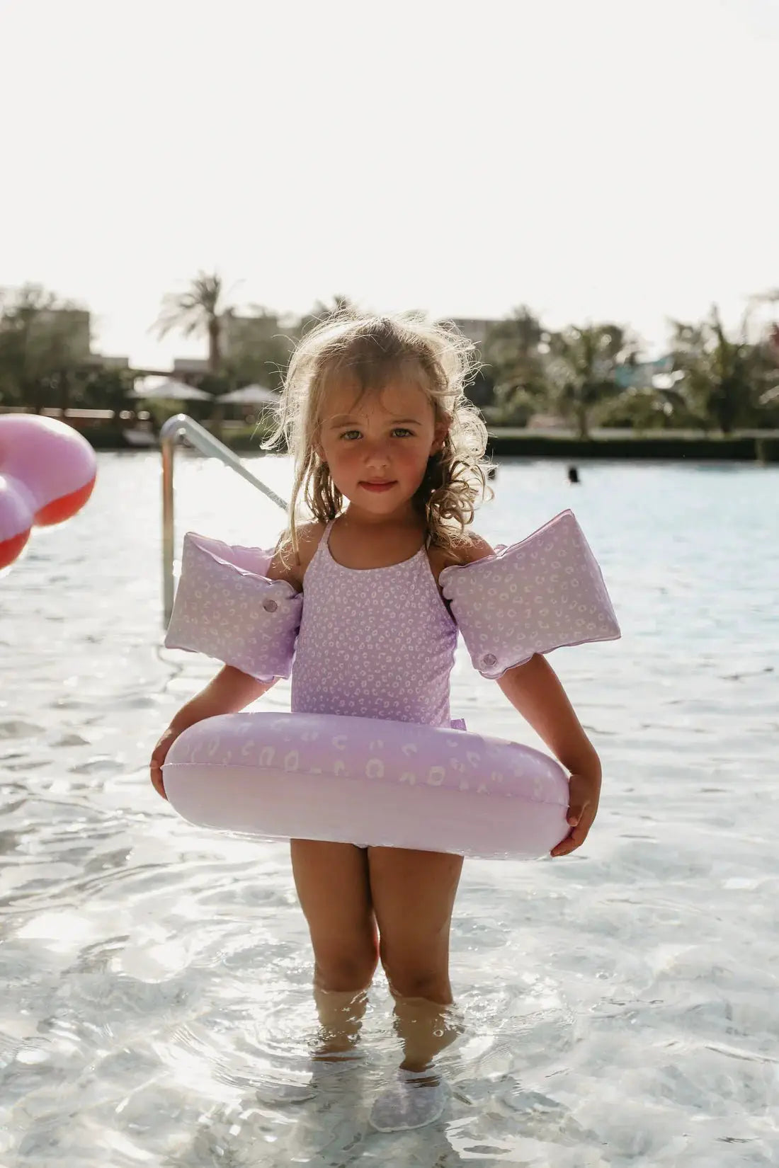 Brassards imprimé léopard - 0 à 2 ans, rose - Swim Essentials by Swim Essentials