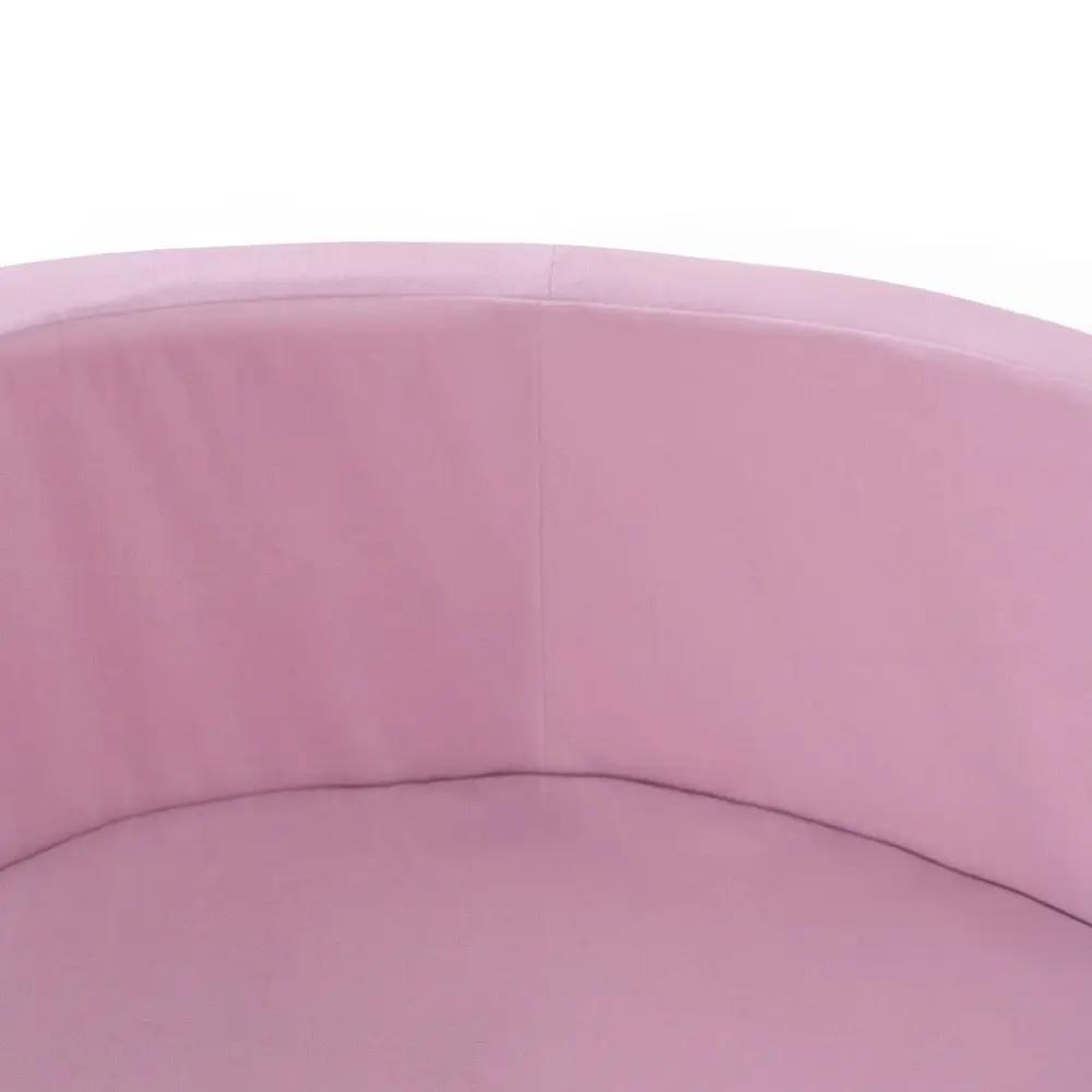 Piscine à balles - 90x30 cm, ronde, rose, velours -Plush nest - Misioo by Misioo