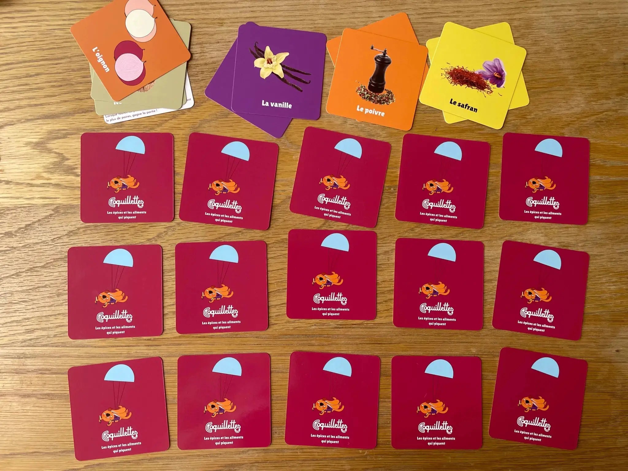 Jeu de memory : les épices et le piquant - Coquillettes Club by myplayground