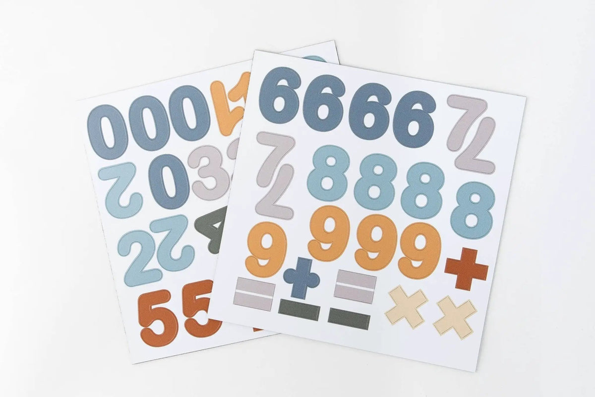 Chiffres magnétiques - bleu caramel- lot de 100 magnets by Ferflex