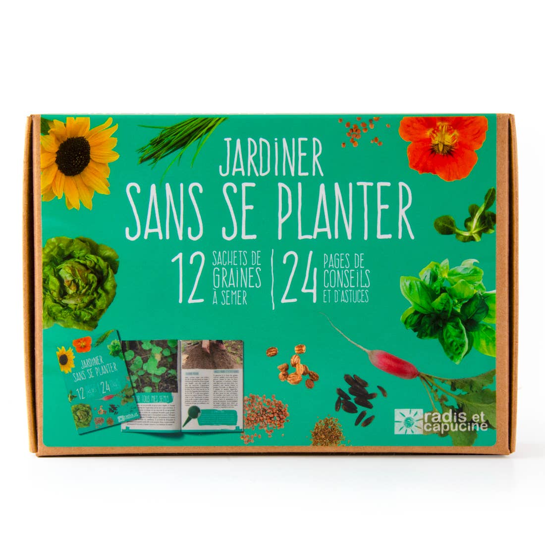 Coffret 12 sachets - Jardiner sans se planter - Kit créatif de jardinage Enfant by Radis Et Capucine