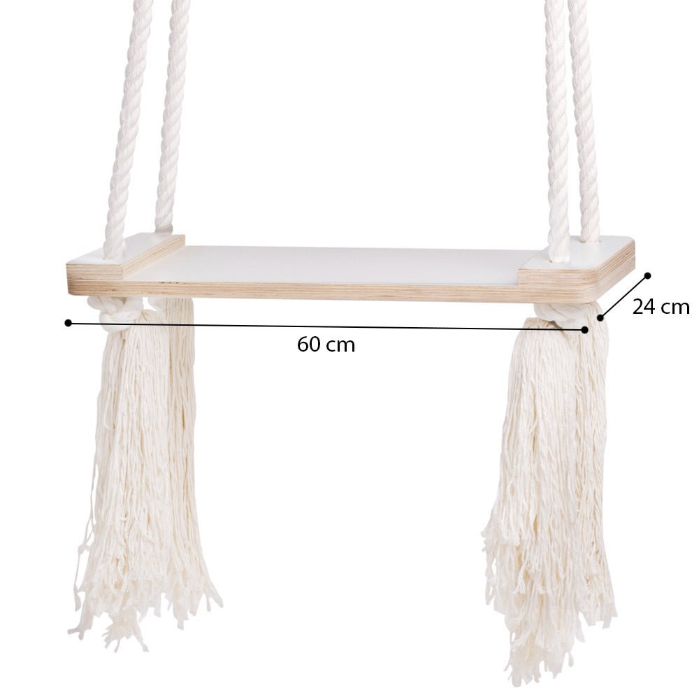 Balançoire d'intérieur plate - Velours côtelé gris premium - Plush Nest - myplayground