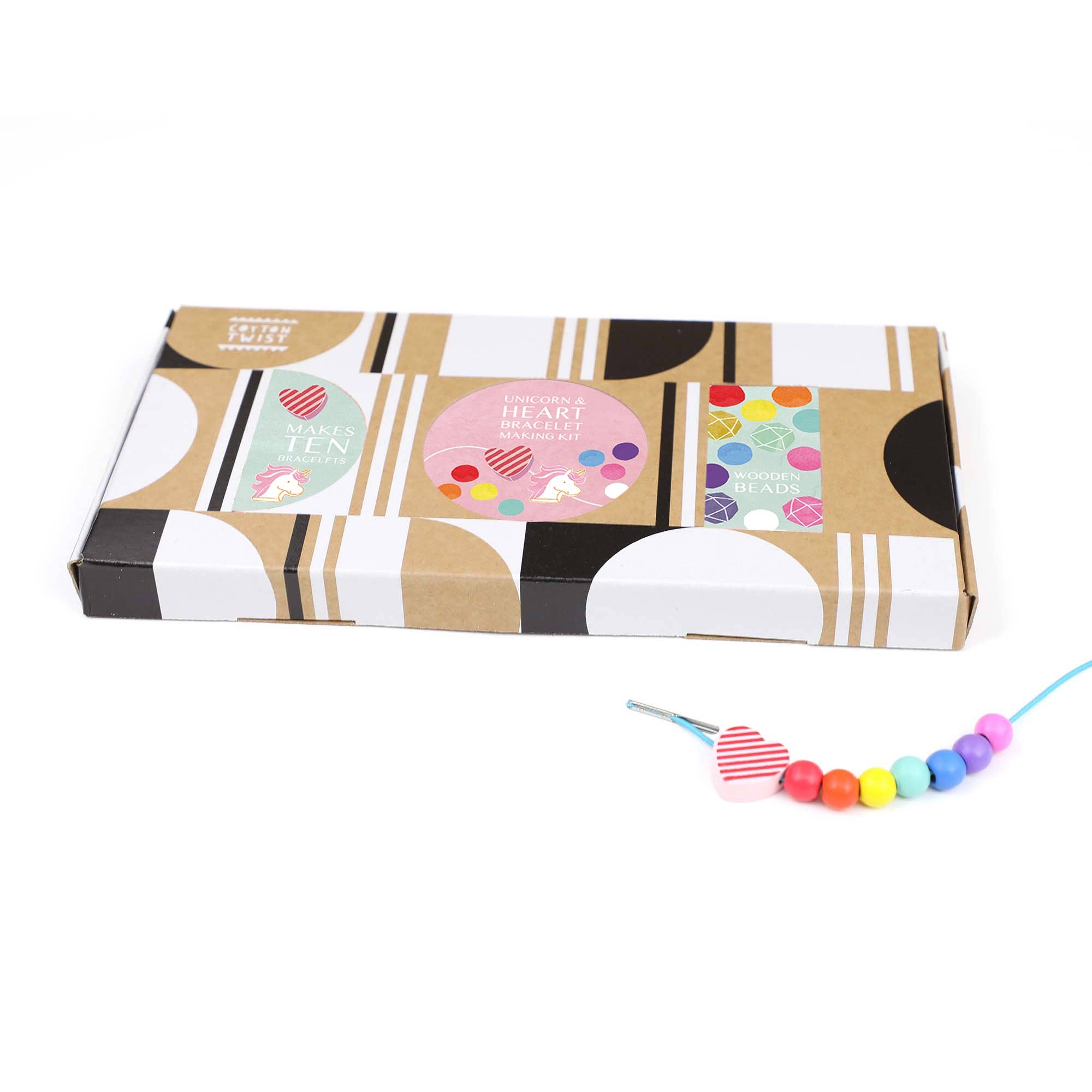 Kit de fabrication de bracelets en forme de licorne et de cœur by Cotton Twist