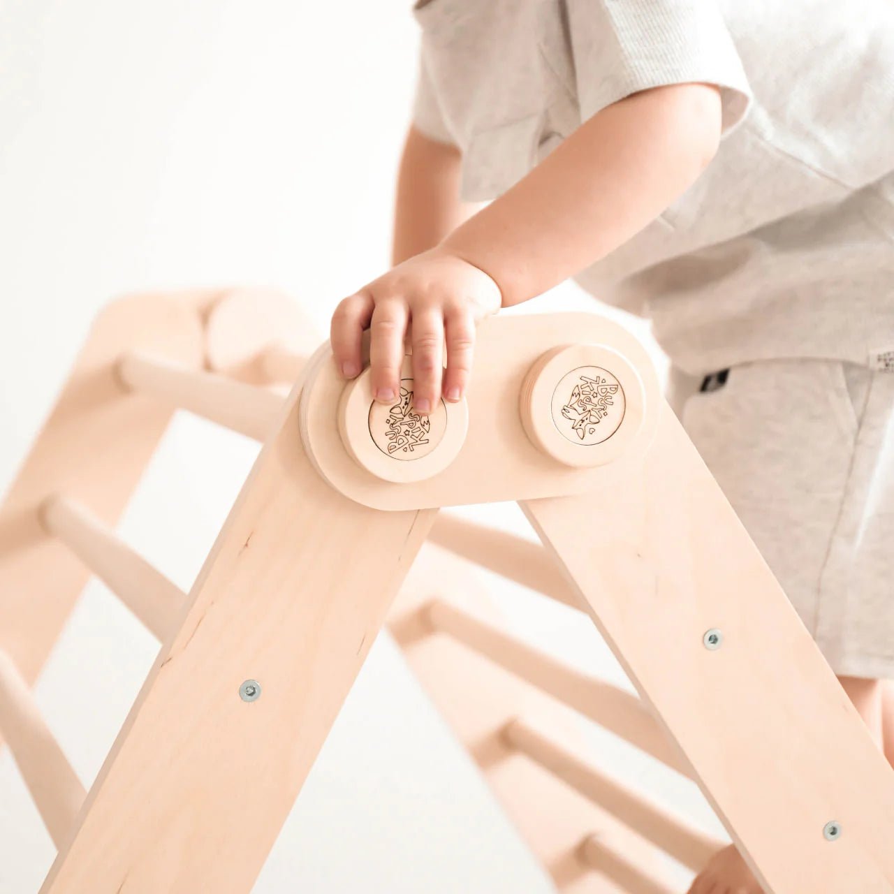 Ensemble d’escalade (set S) - bois brut (non verni), 18 à 24 mois - BusyKids by BusyKids