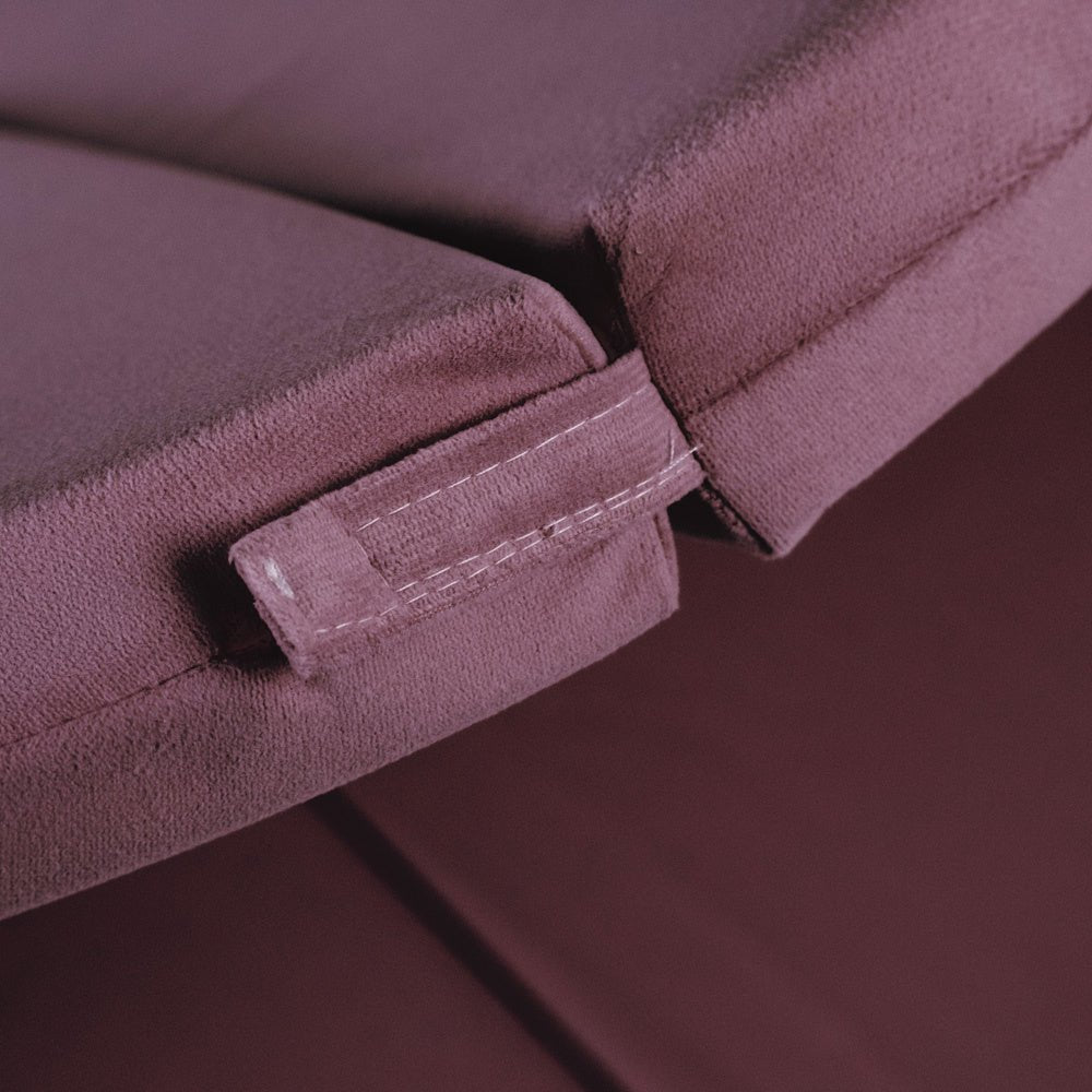 Tapis Fleur - 160x160x5 cm, velours lilas, tapis de jeu - Plush Nest - myplayground