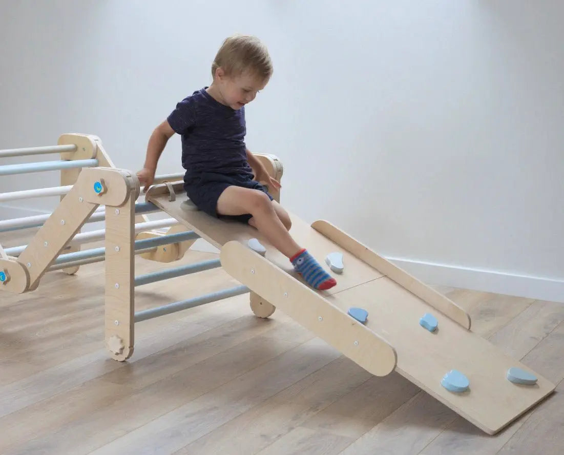 Grimpeur Bleu Avec Rampe, Triangle Transformable - Happymoon by HappyMoon