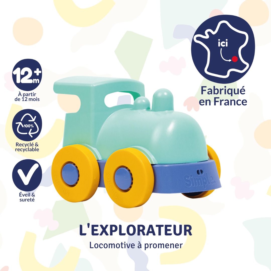 L'Explorateur - Train à promener - Made in France - myplayground