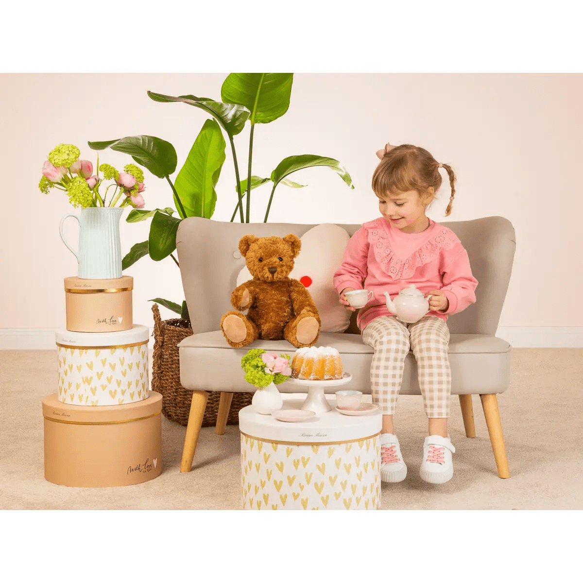 Teddy classique brun articulé 5 fois 37 cm - Peluche - Teddy Hermann - myplayground