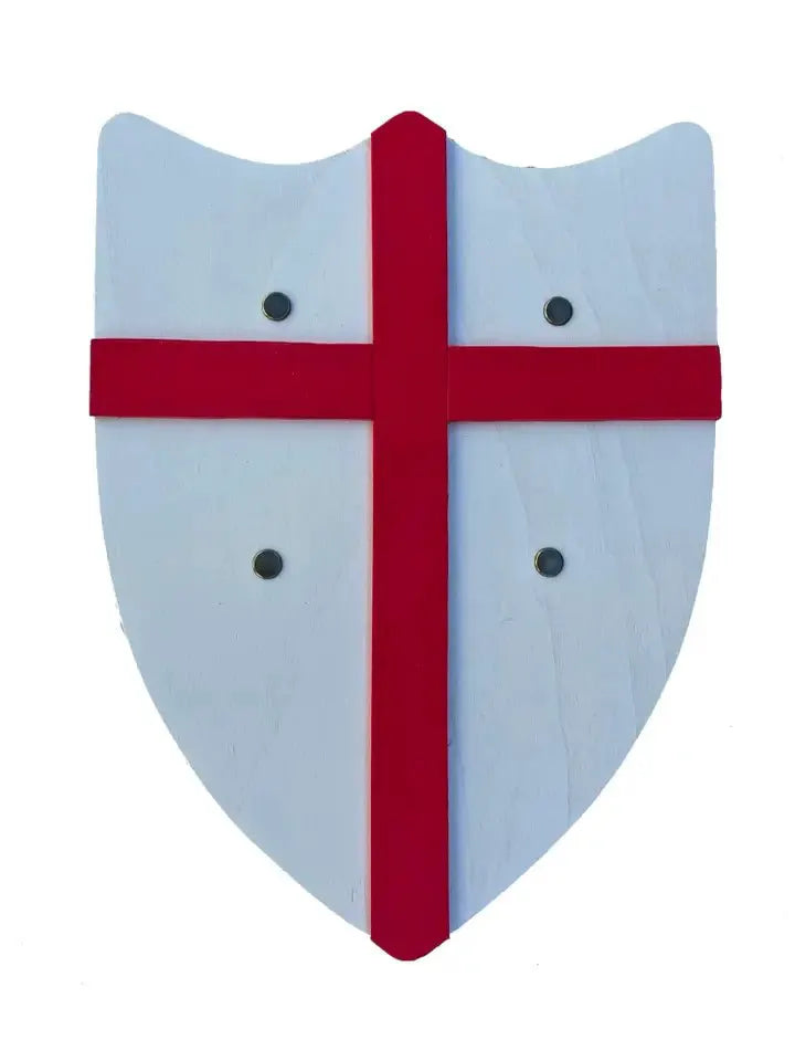 BOUCLIER HISTORIK L BLANC AVEC CROIX DE SAINT GEORGE - Jeu de role pour enfants by KALID MEDIEVAL