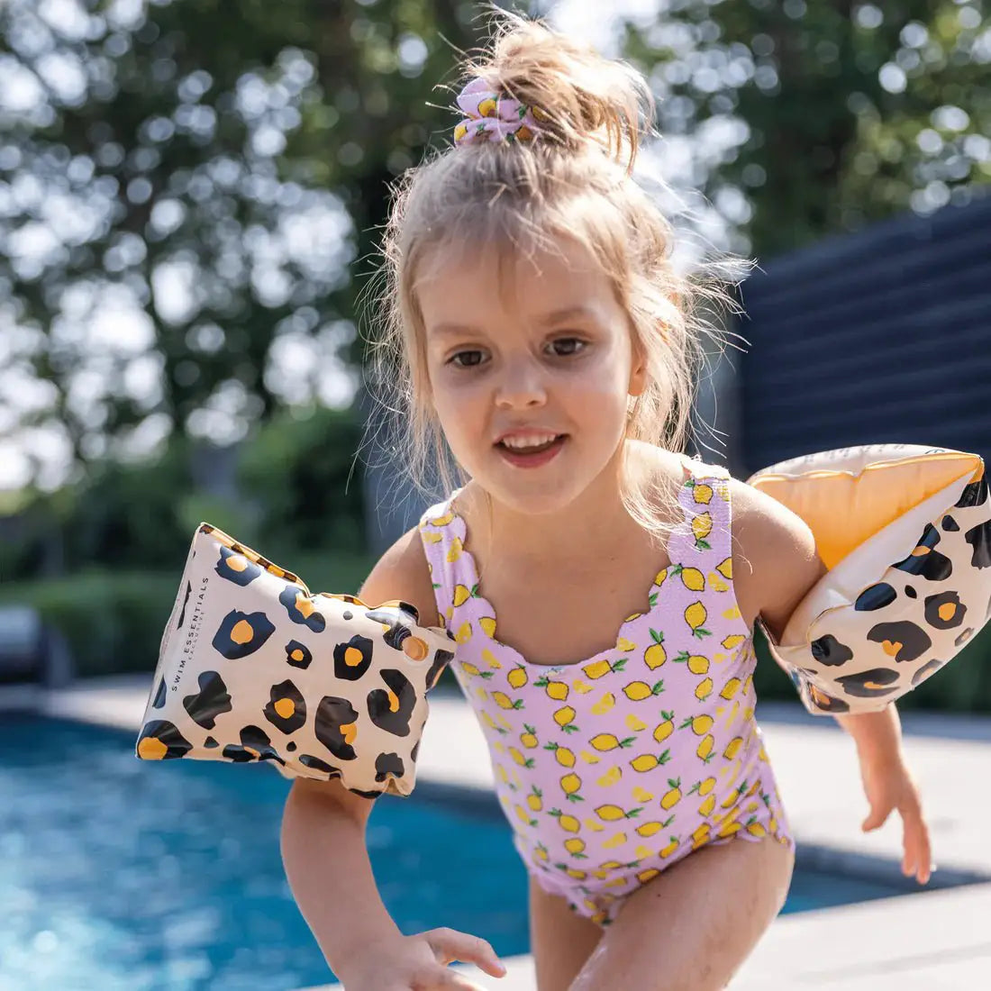 Brassards imprimé léopard - 0 à 2 ans, rose - Swim Essentials by Swim Essentials