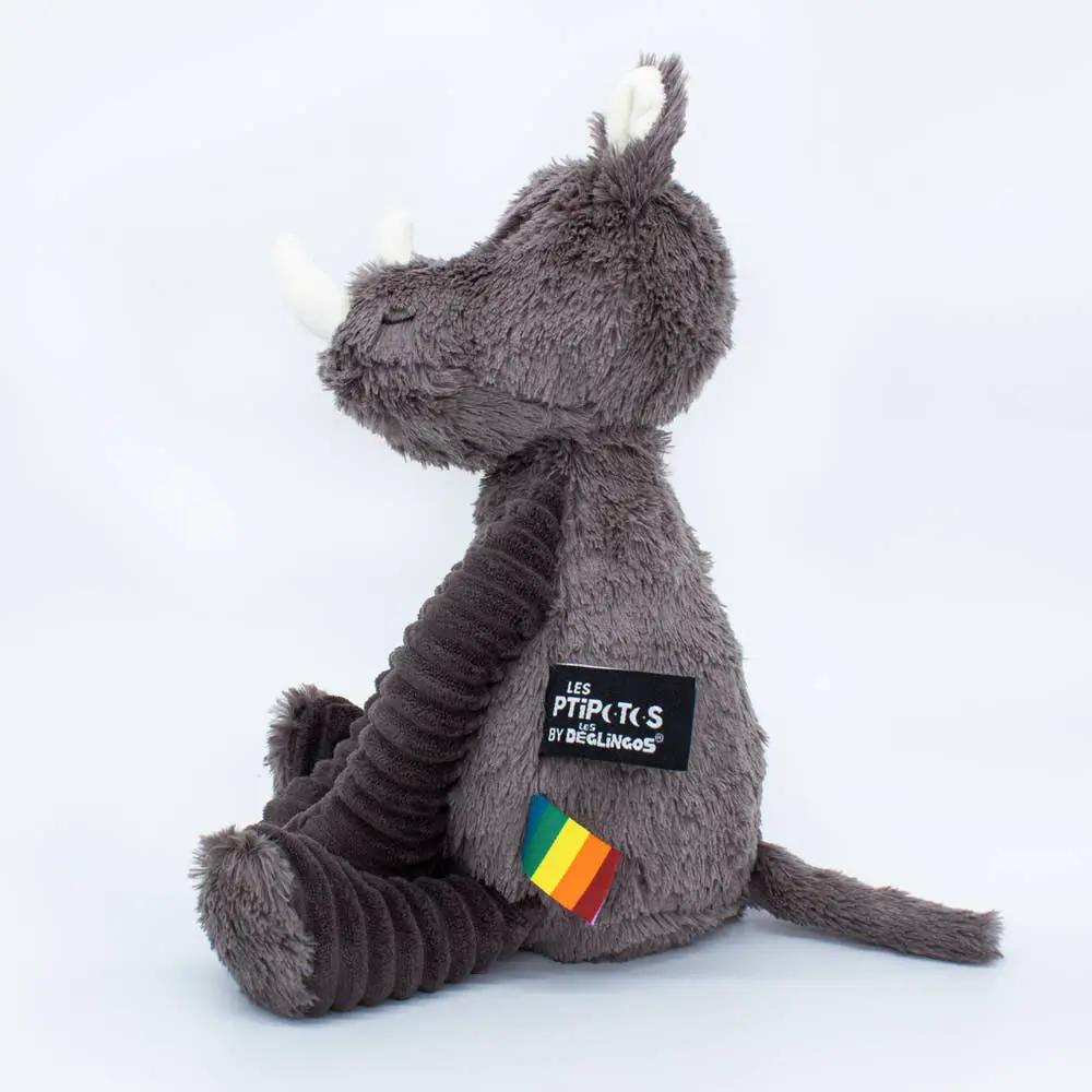 Peluche Les Ptipotos - Gris Rhinocéros - Les Déglingos, France by Les Déglingos, France