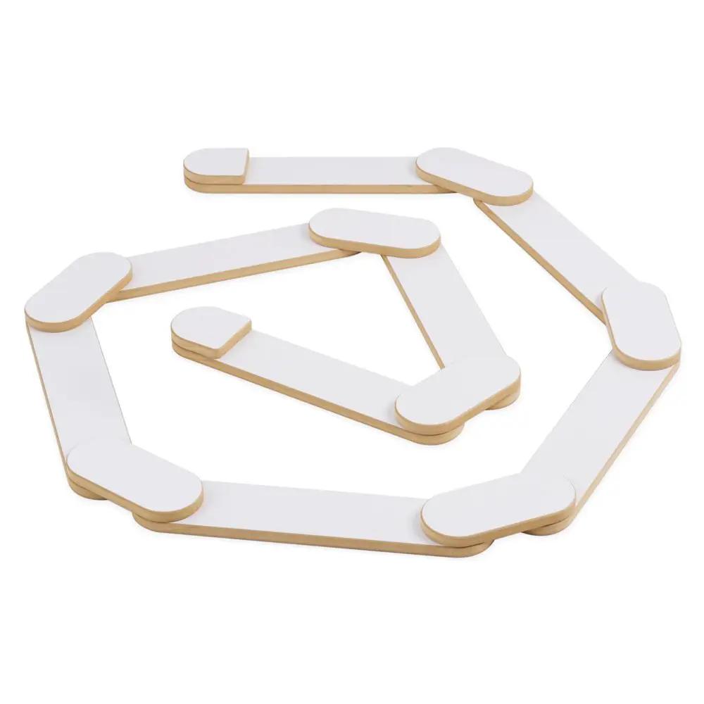 Parcours d’équilibre pour enfants - Bois blanc, jouet montessori, équilibre enfant - Plush nest by Misioo