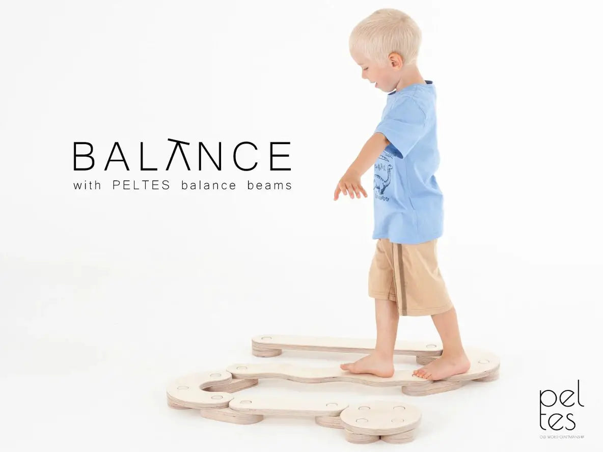 Poutres d'équilibre PELTES®, jouet Montessori, planche d'équilibre - Jeu de motricité enfant - Happymoon by HappyMoon