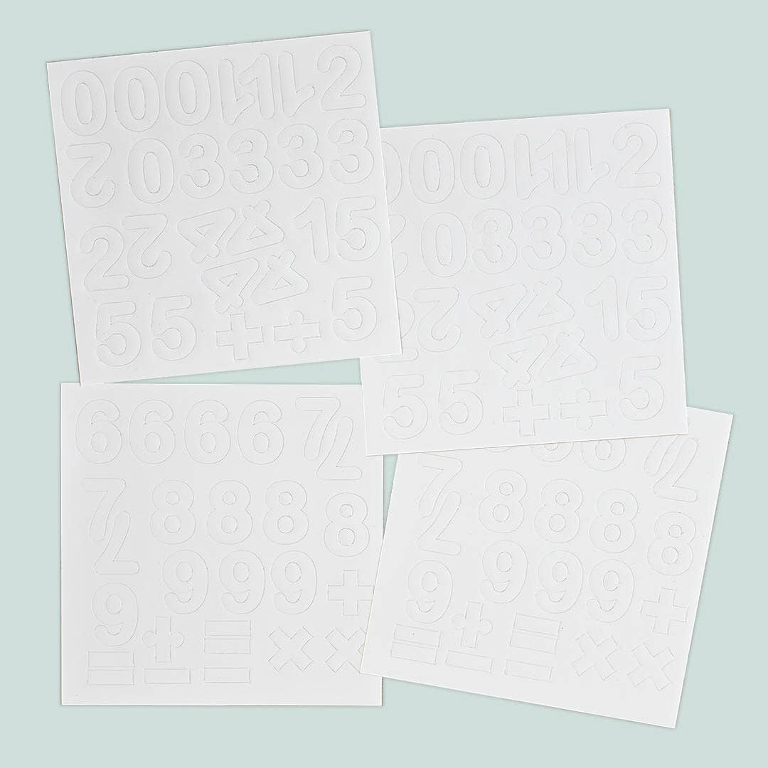 Chiffres magnétiques blancs - lot de 100 magnets - myplayground