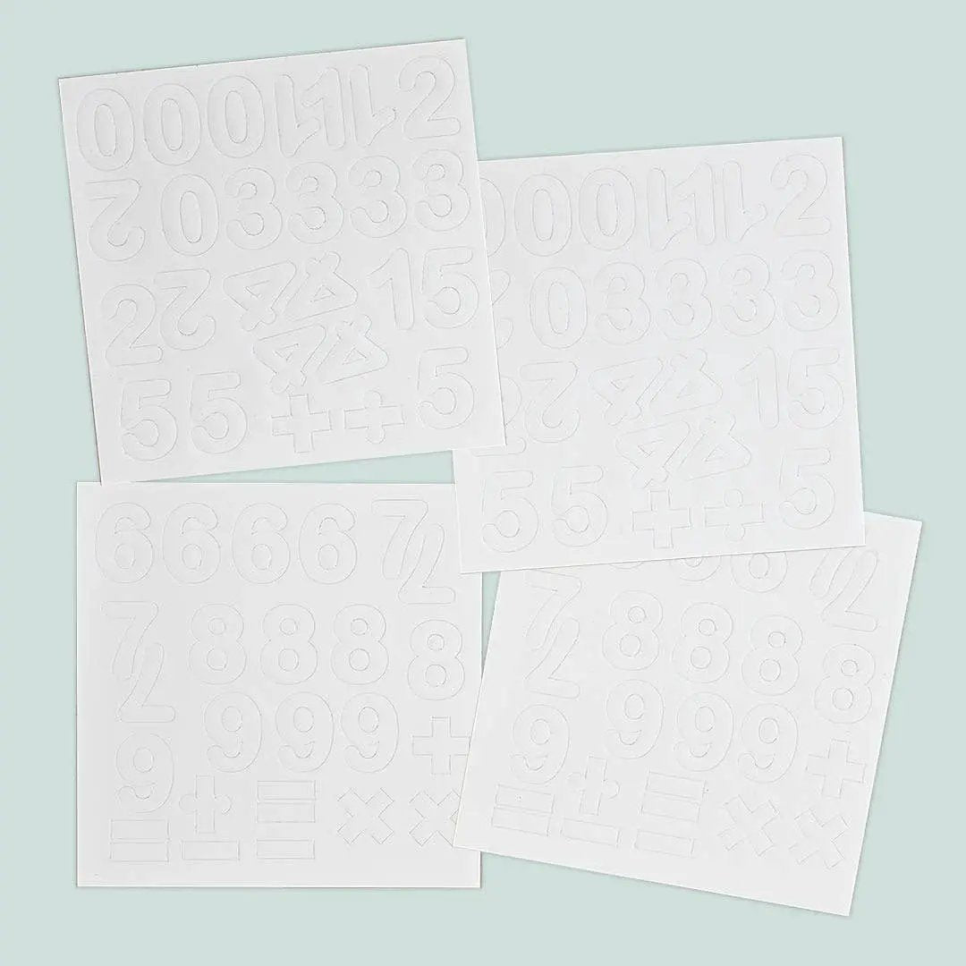 Chiffres magnétiques blancs - lot de 100 magnets by Ferflex