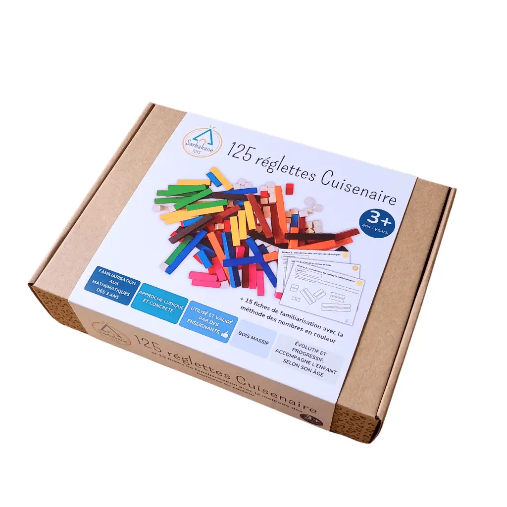 125 Réglettes Cuisenaire – Les nombres en couleur by SARBAKANE