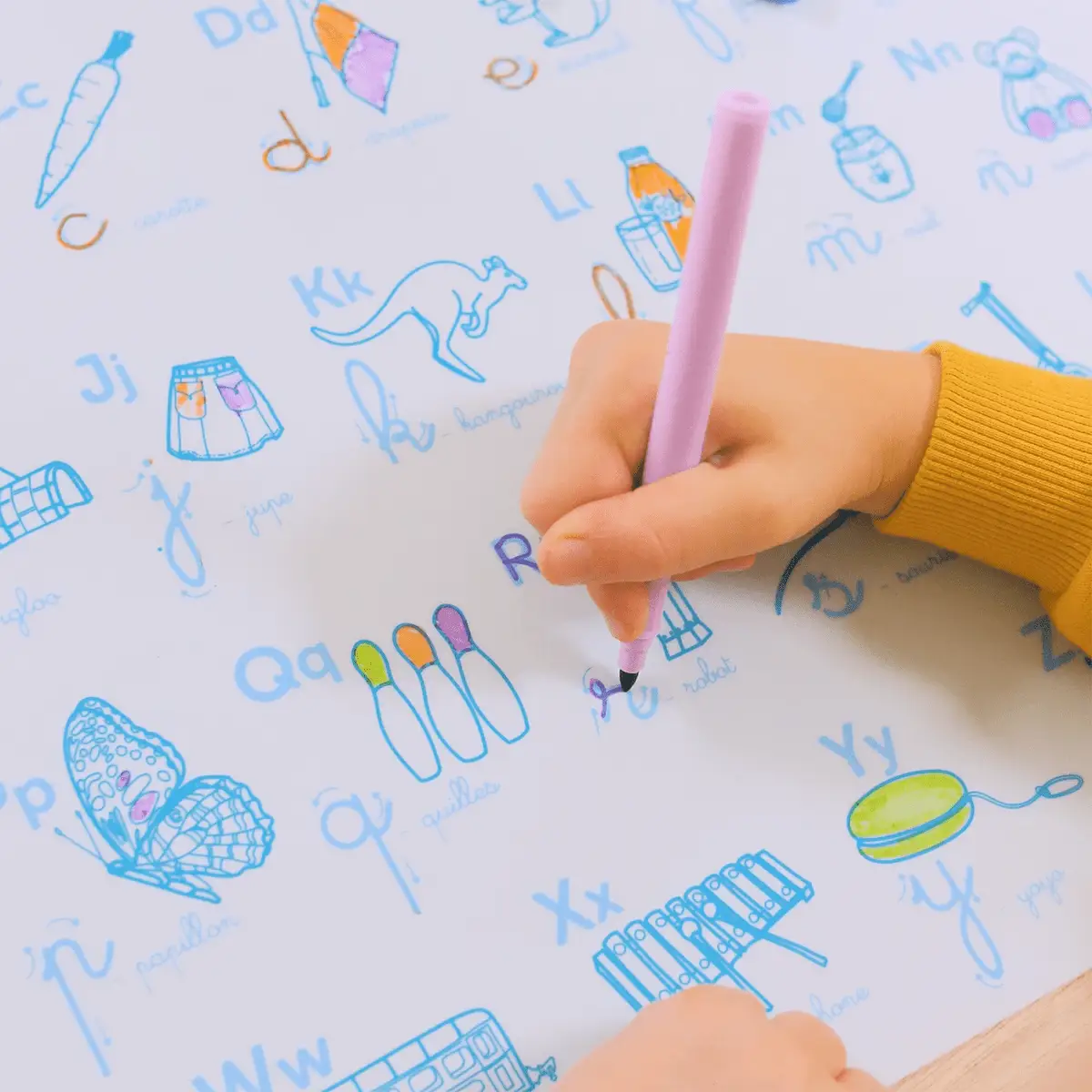 Abécédaire SuperPetit x Les Jolies Planches + Set de Table à Colorier - Jeu de Création by SuperPetit