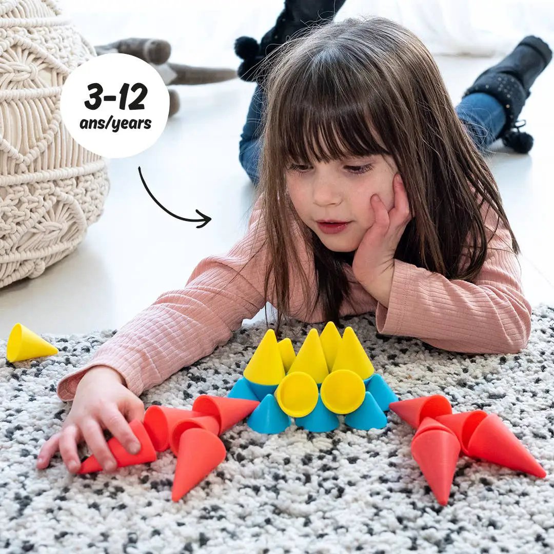 Piks Kit Cônes - Jeu de construction éducatif en bois by OPPI