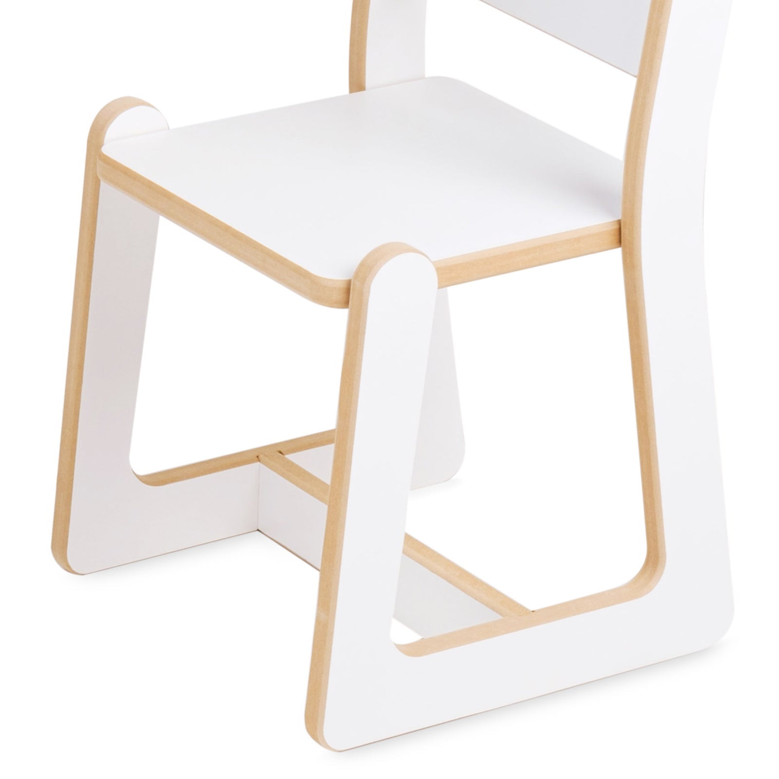 Chaise bébé avec table assortie - bois blanc, ensemble table et chaise enfant - Plush Nest - myplayground