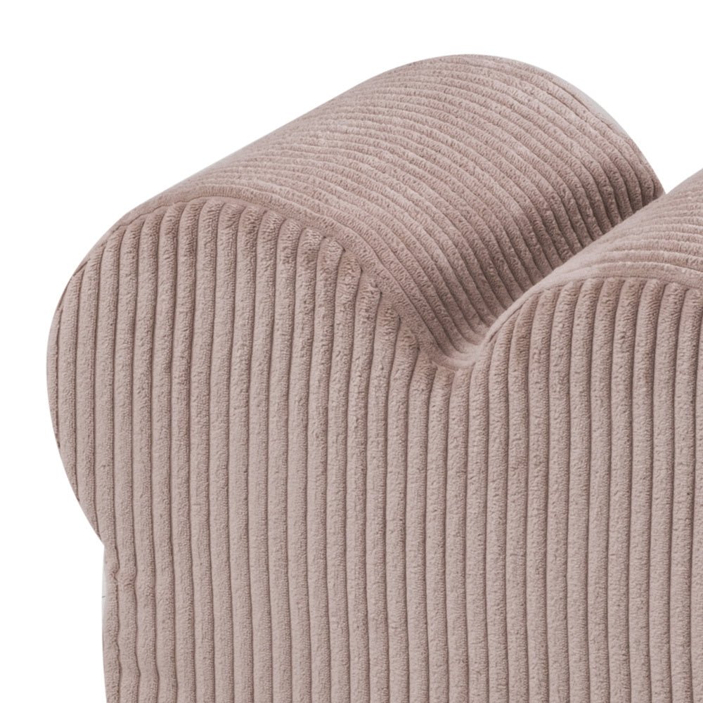 Pouf ourson 46x25 cm - Velours côtelé beige premium - Plush Nest - myplayground
