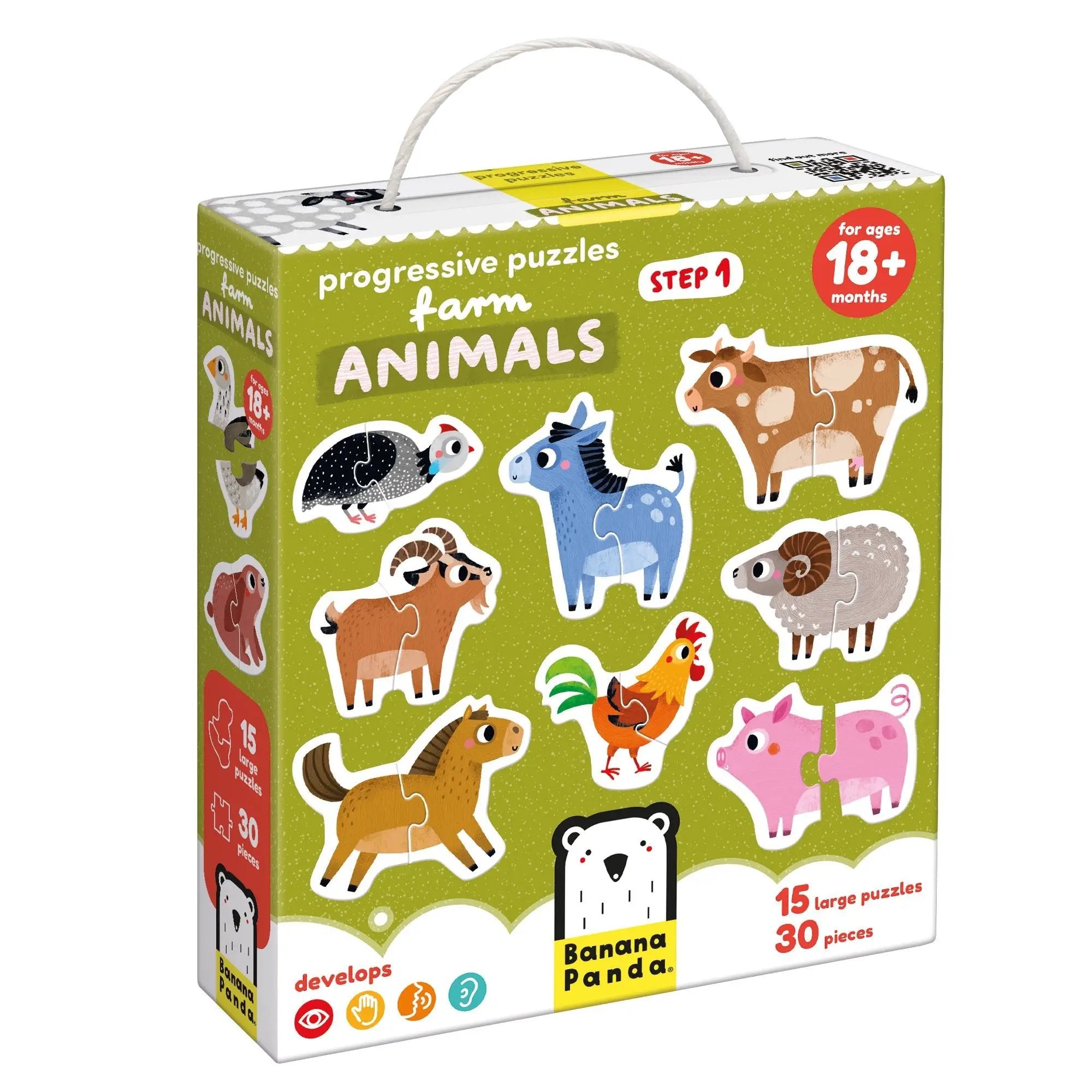 Puzzle Progressif Animaux de la Ferme - Banana Panda by Banana Panda