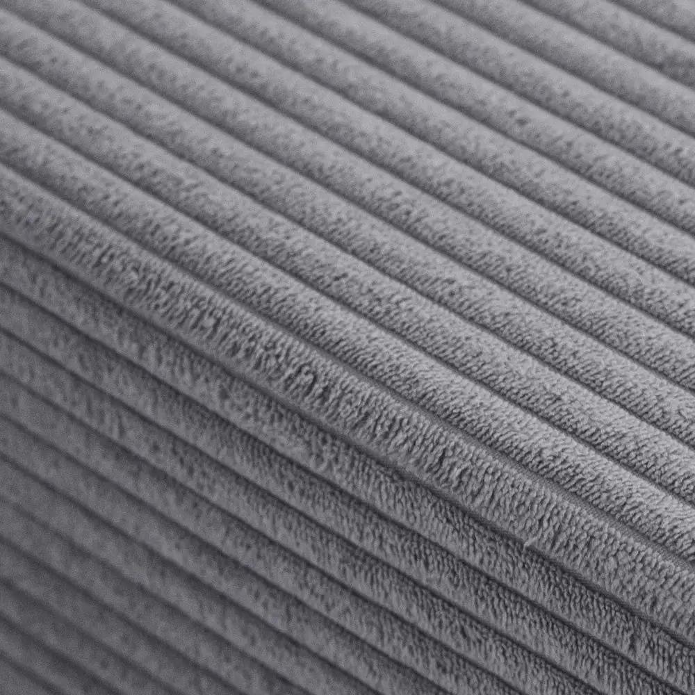 Matelas Foldie large avec appui-tête - Velours côtelé gris premium - Plush Nest by Misioo