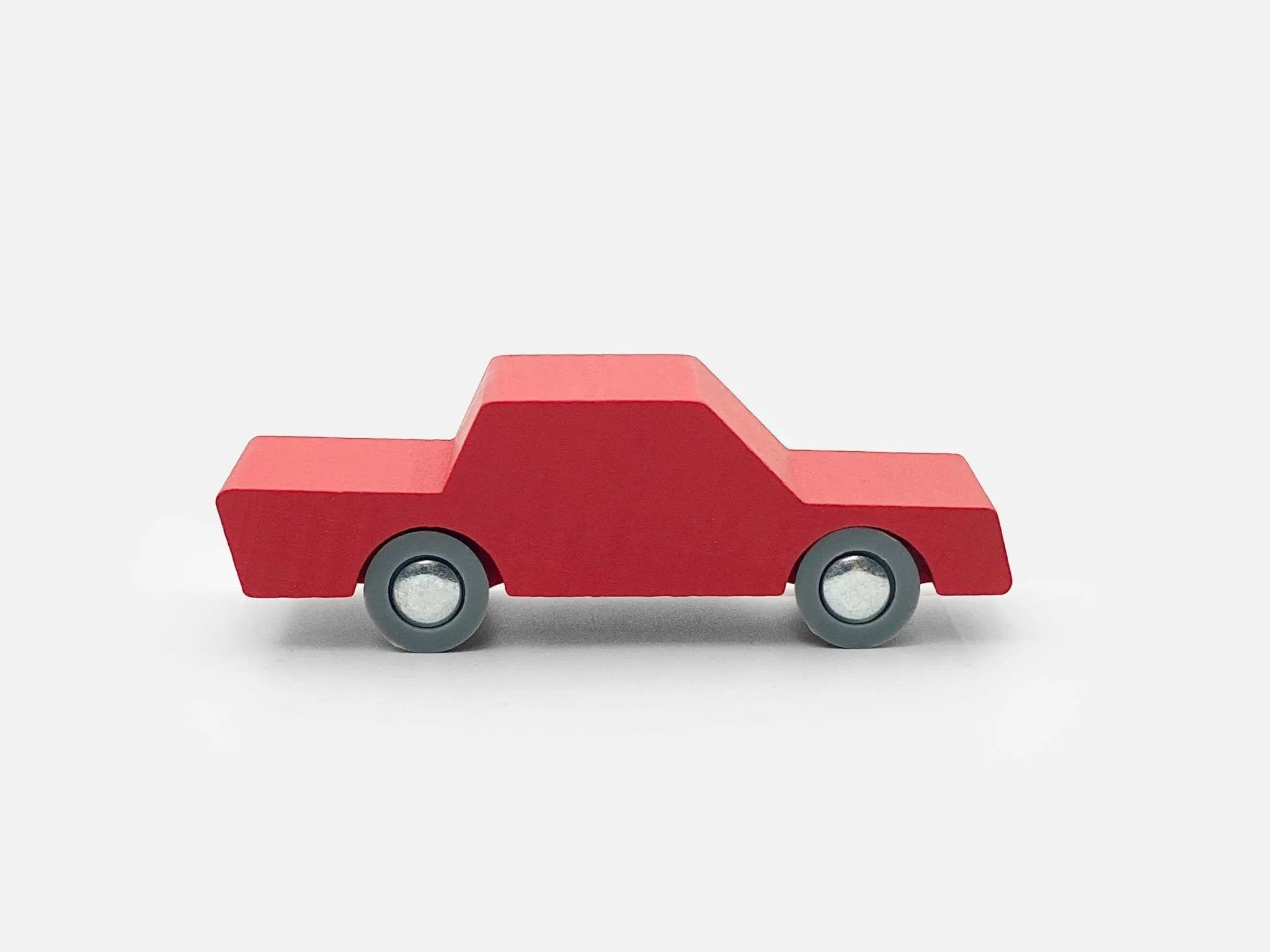 Petite voiture en bois, va-et-vient, rouge by Waytoplay Toys - The Netherlands