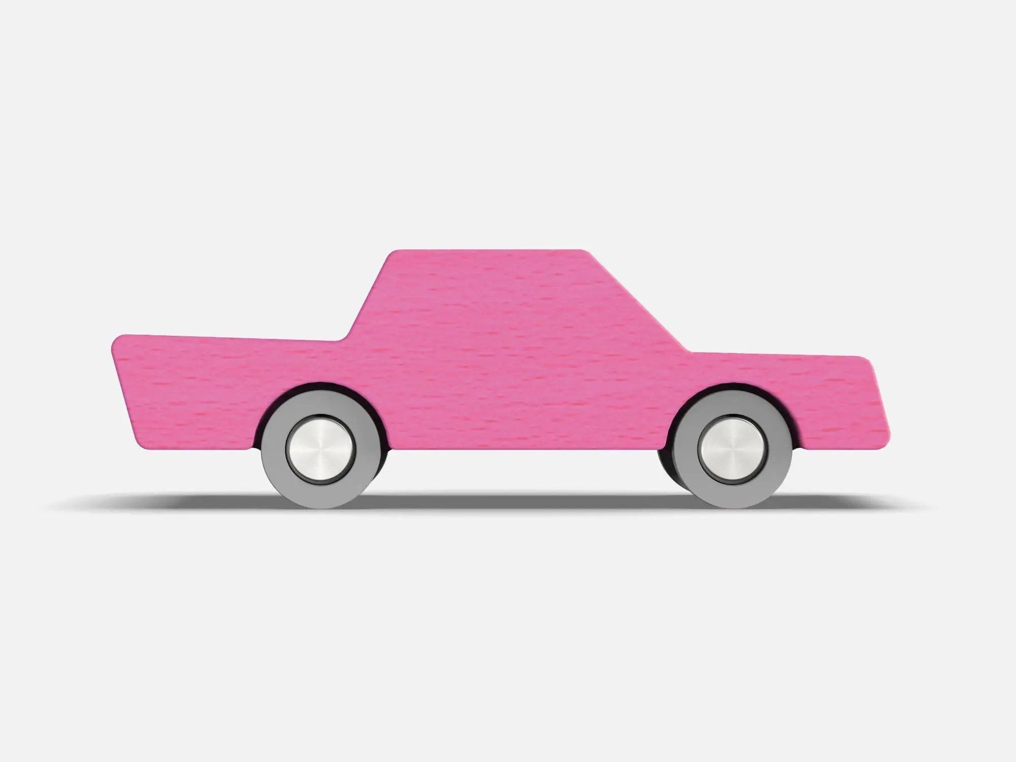Petite voiture en bois, aller-retour, rose by Waytoplay Toys - The Netherlands