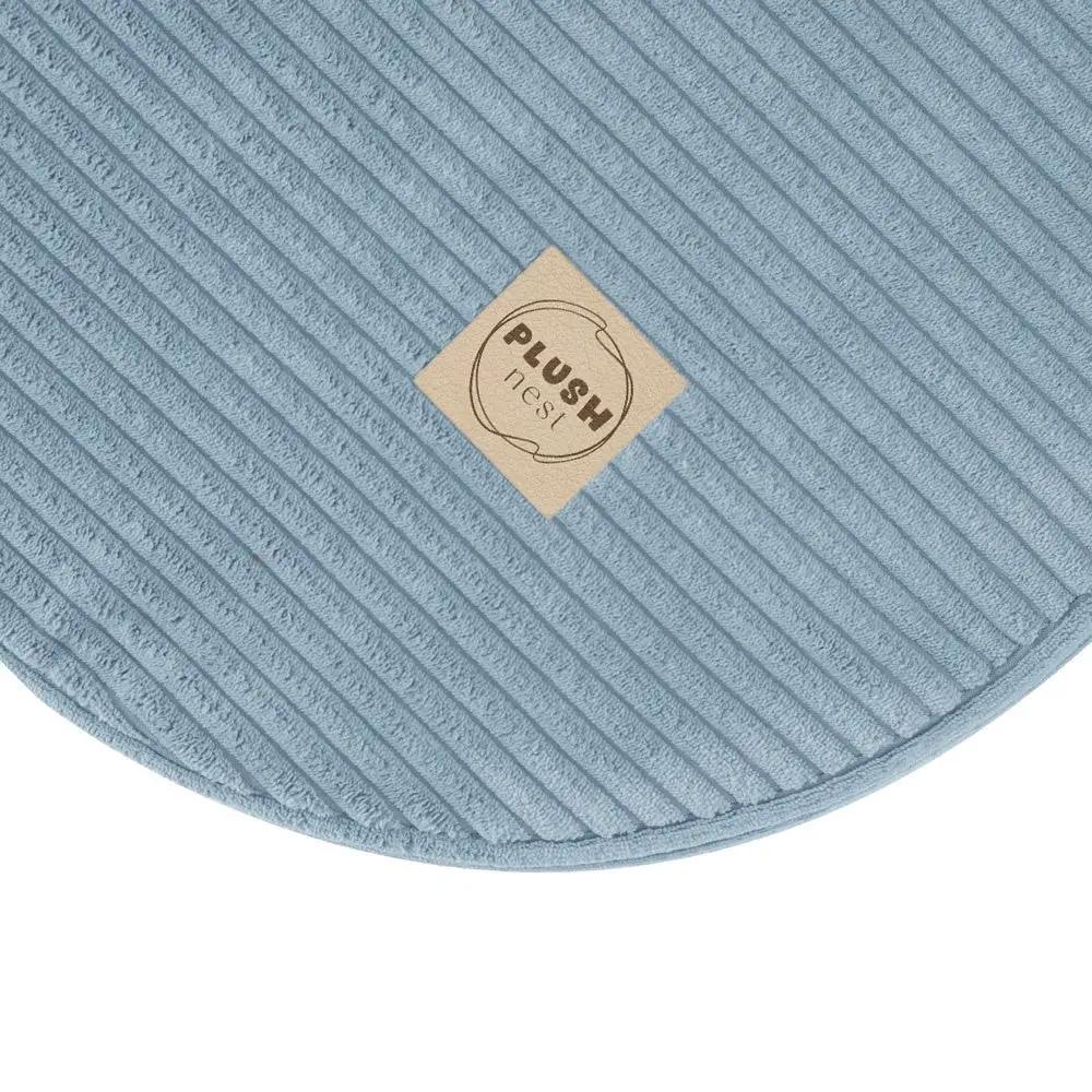 Canapé-lit Foldie - Velours côtelé bleu premium, lavable, imperméable - Plush Nest by Misioo