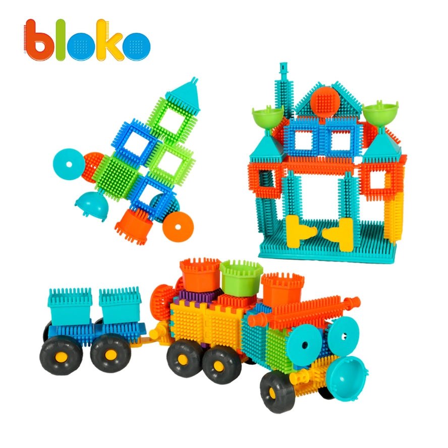 154 Bloko + 2 Plaques + 2 Figurines Famille - Bloko - myplayground