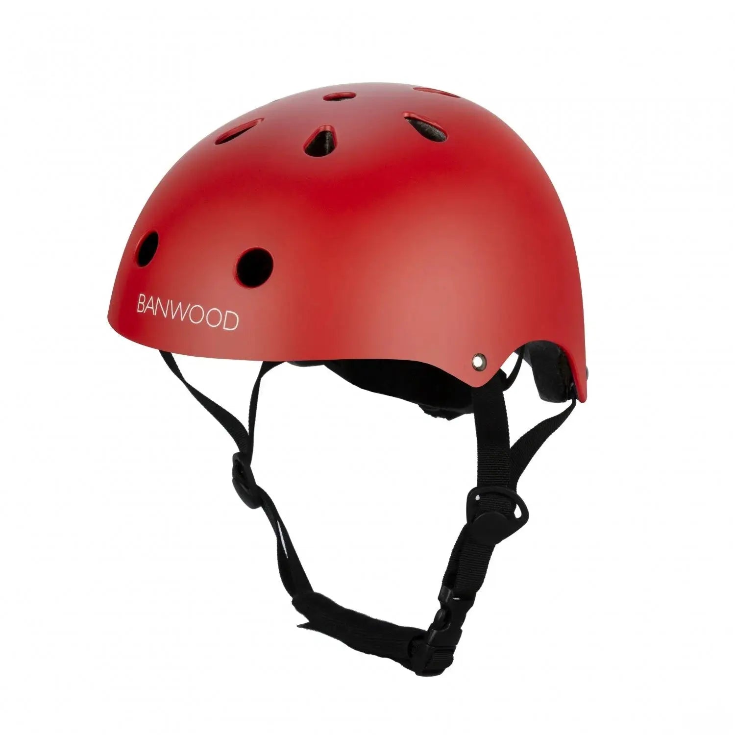 Casque vélo enfant classique rouge mat – sécurité et confort, ajustable 3 à 6 ans – Banwood by Banwood