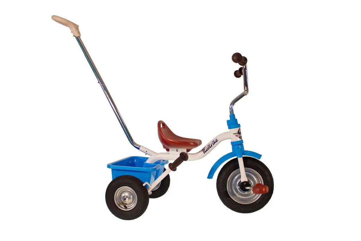 Tricycle Racing Monaco Italtrike Blanc Et Bleu Pneu PU Pour Petits Champions Collection Racing Team by Italtrike